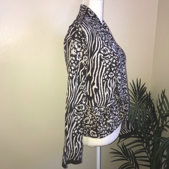 2/$20 Style & Co Open Front Collared Cotton Cardigan M - Picture 5 of 7